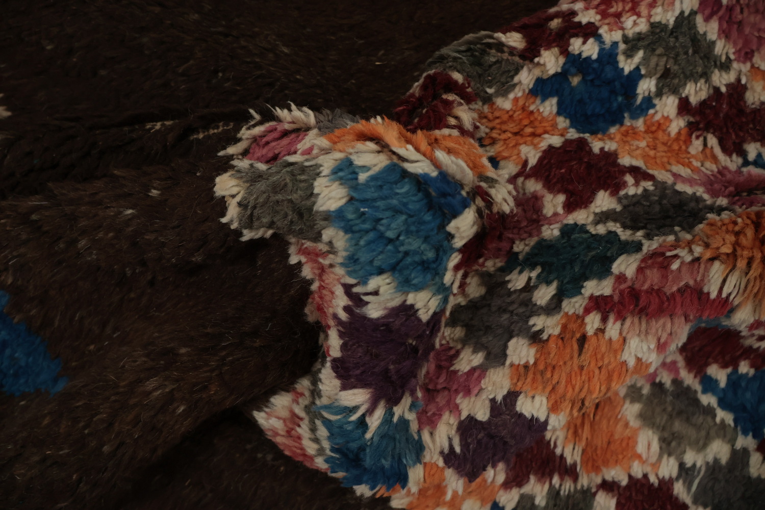 Chic Moroccan Area Rug 7x11 with Intricate and Colorful Geometry