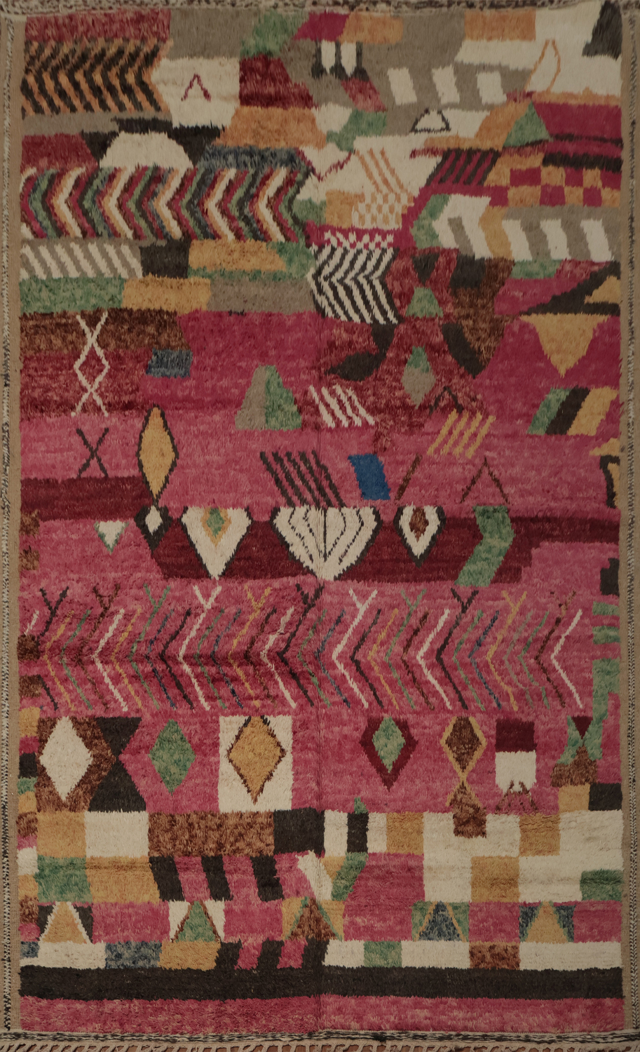 Vibrant Geometric Colorful Moroccan Large Area Rug 9x13