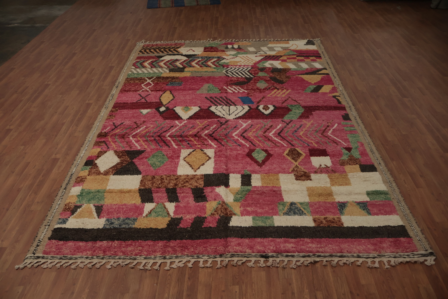 Vibrant Geometric Colorful Moroccan Large Area Rug 9x13