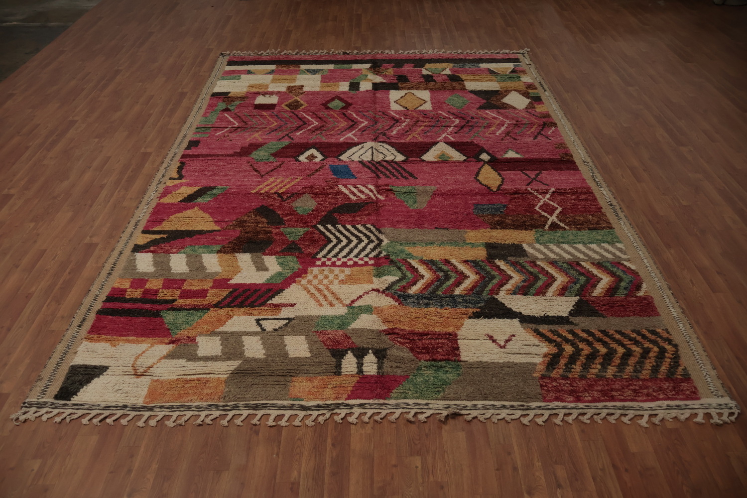 Vibrant Geometric Colorful Moroccan Large Area Rug 9x13