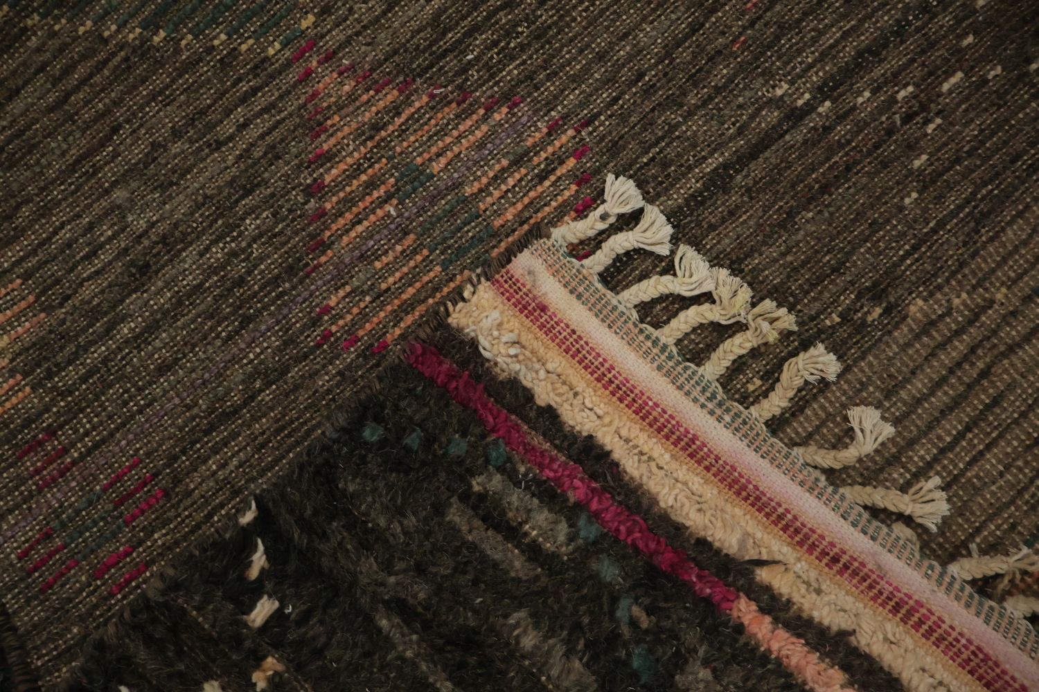 Elegant Moroccan Large Rug 12x16 with Vibrant Multi-Color Diamonds