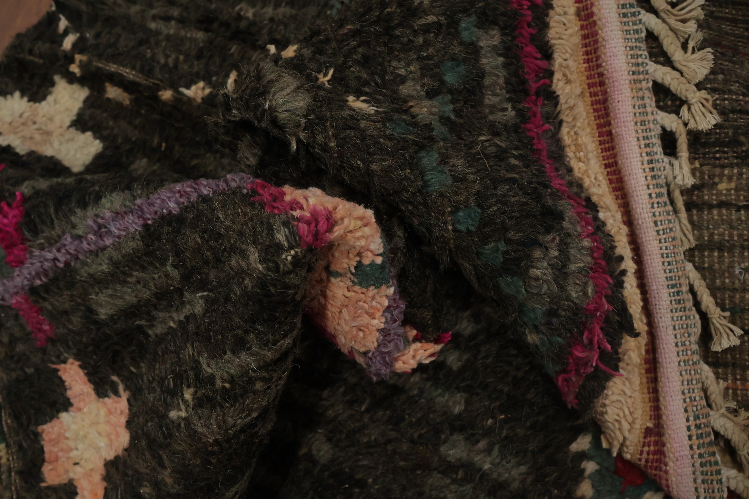 Elegant Moroccan Large Rug 12x16 with Vibrant Multi-Color Diamonds