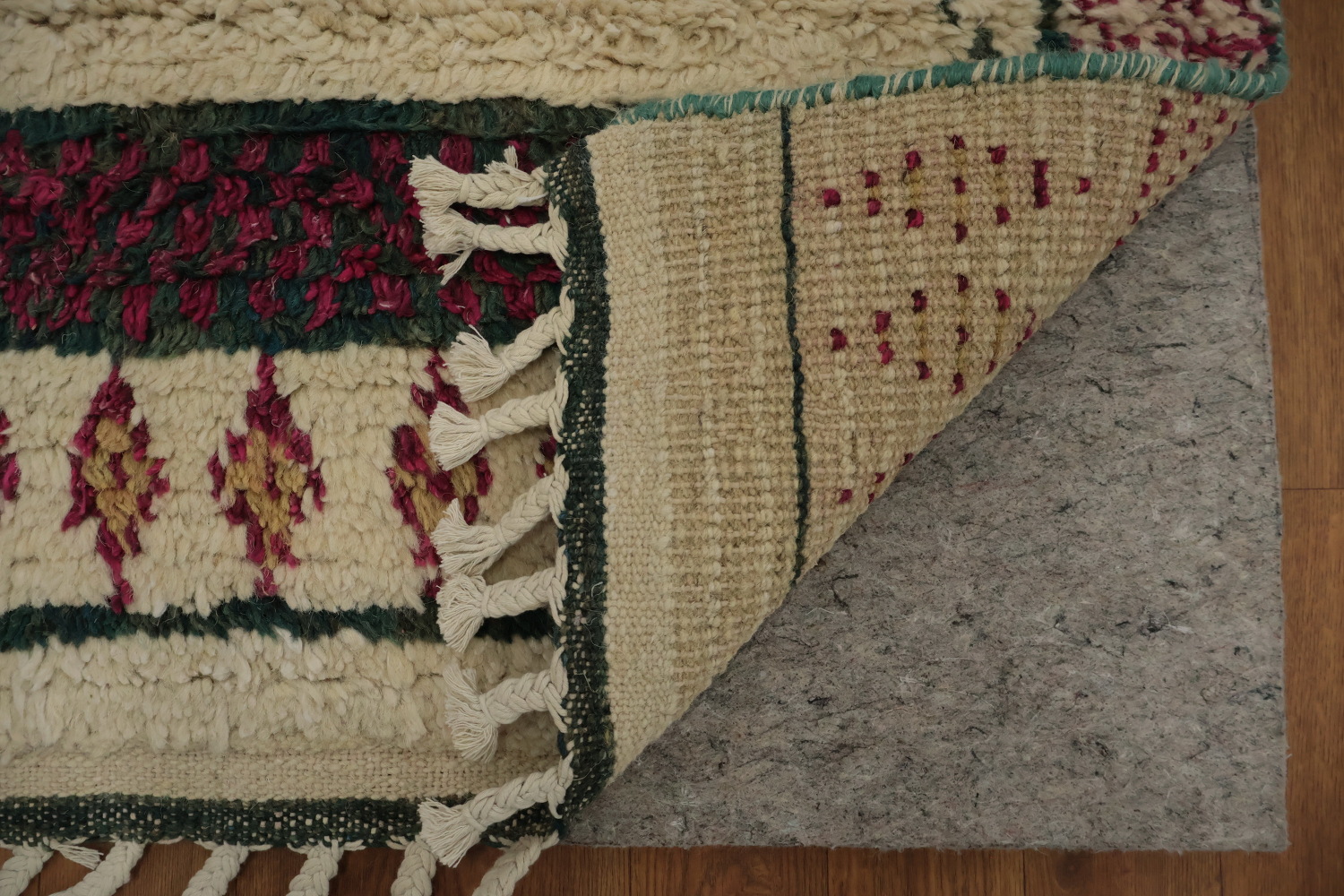 Artistic Moroccan Rug Displaying Geometric and Aviation Symbols 9x13