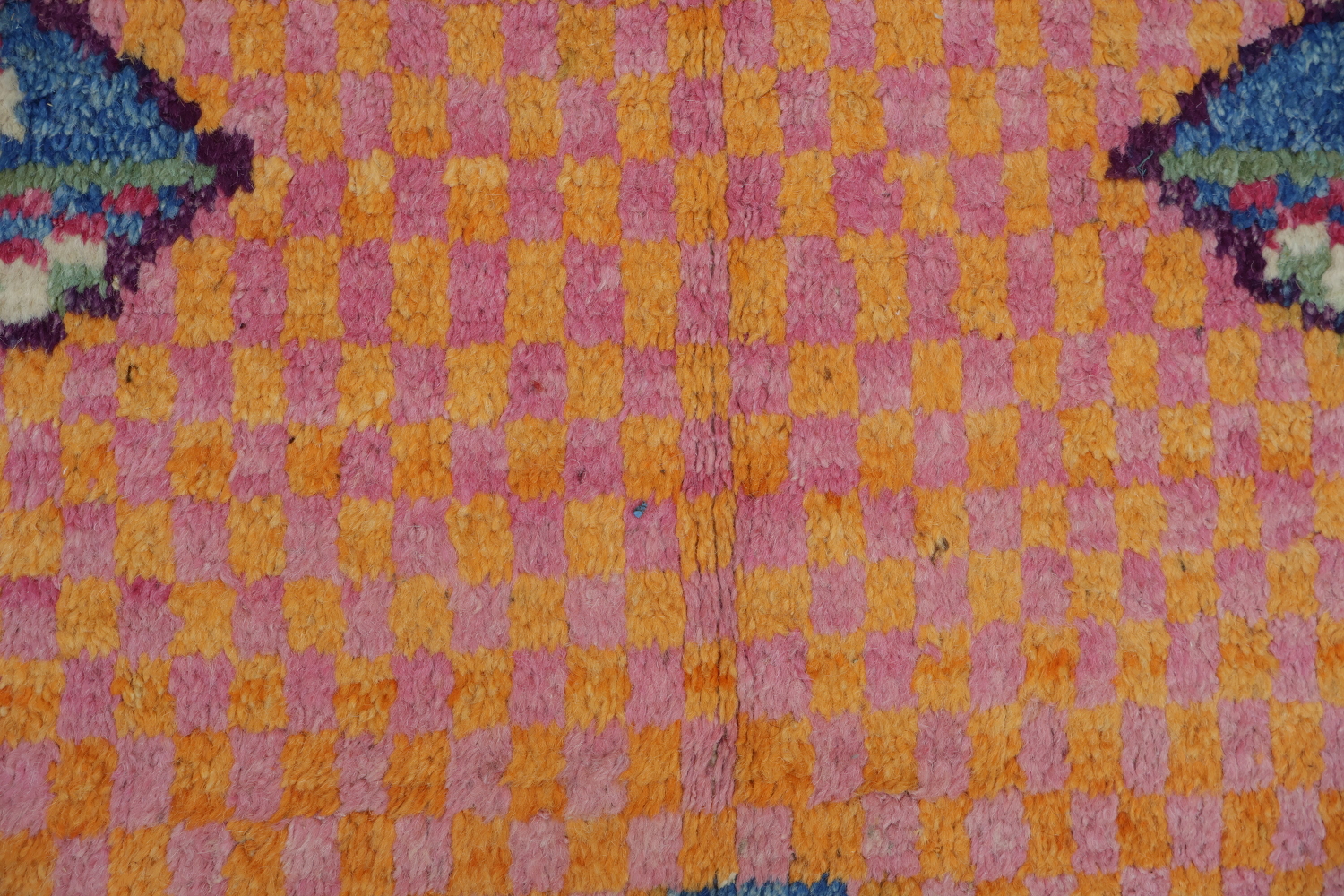 Pink and Orange Abstract Moroccan Handmade Area Rug 6x10 ft