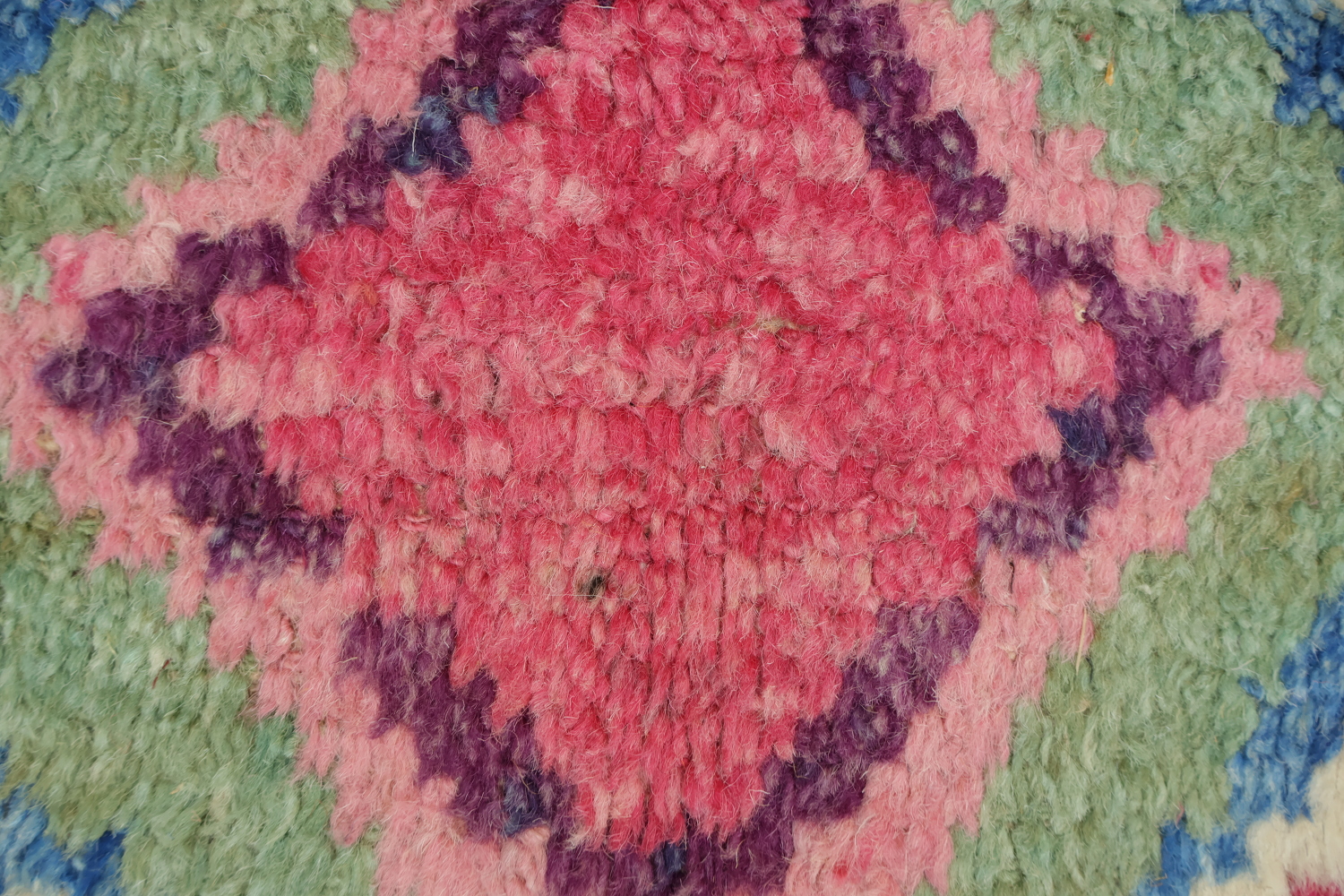 Pink and Orange Abstract Moroccan Handmade Area Rug 6x10 ft