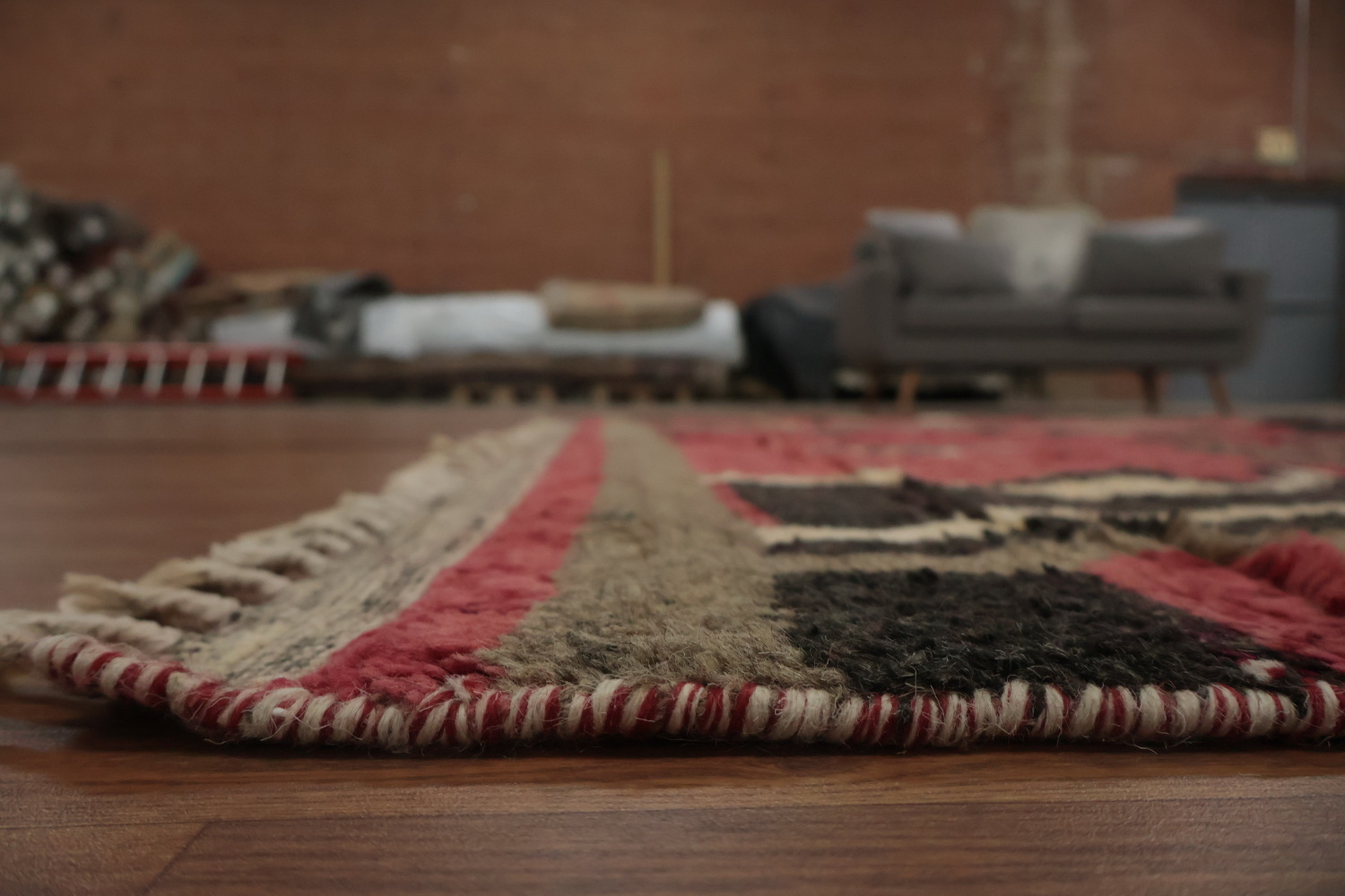 Artistic Bohemian Moroccan Area Rug 8x11 with Asymmetrical Patterns