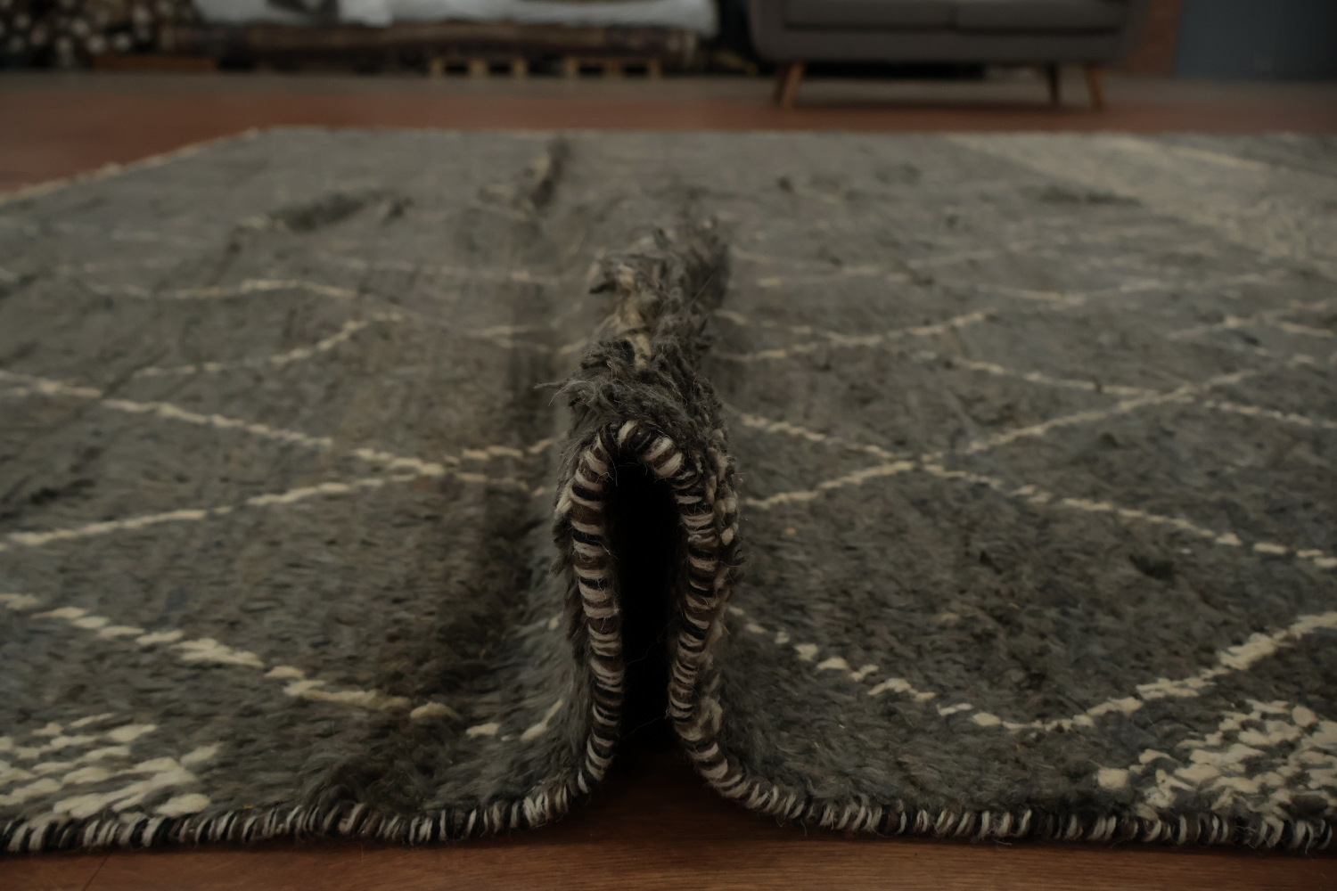 Trellis Moroccan Wool Handmade Rug 10x15