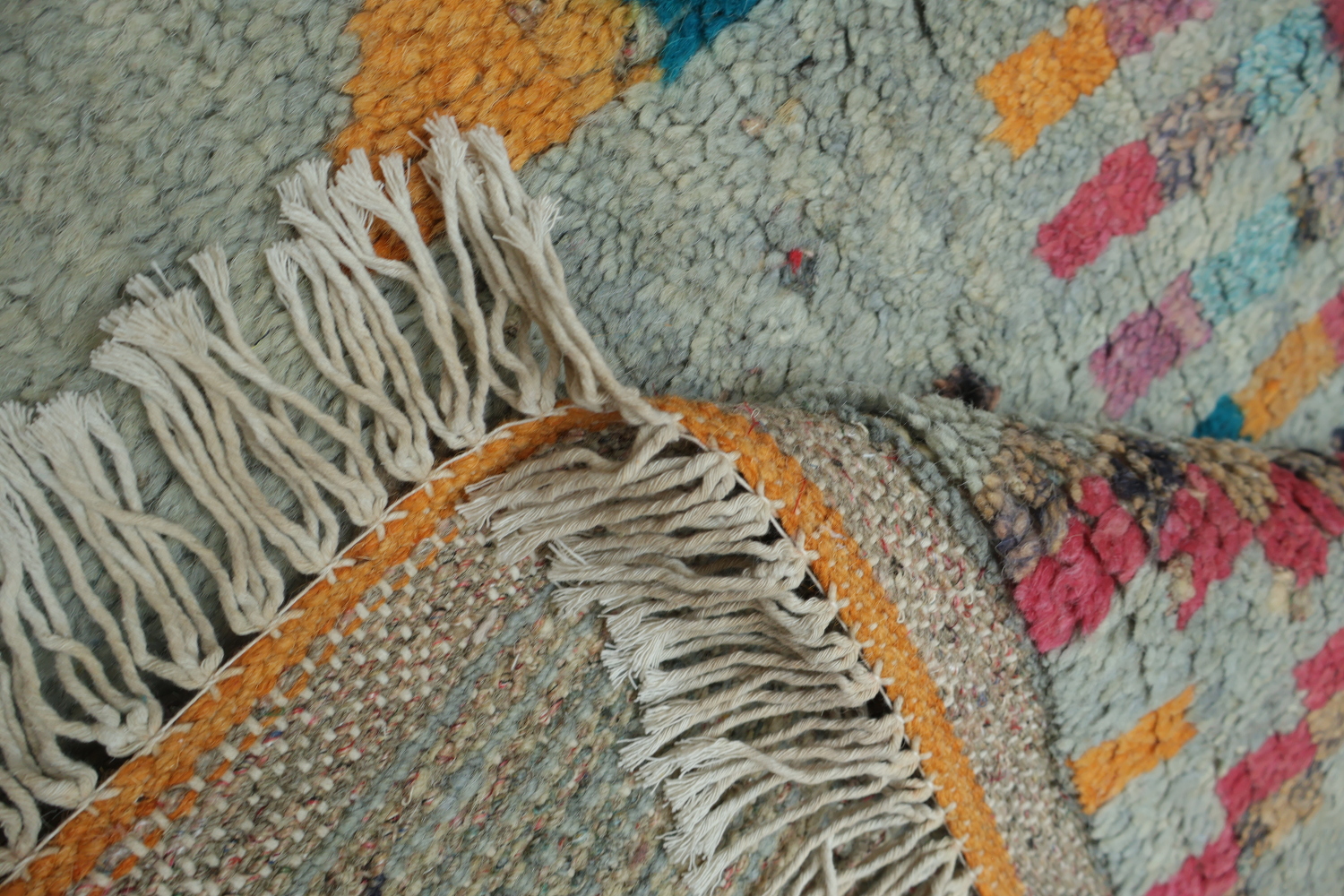 Colorful Abstract Geometric Moroccan Rug for Modern Home Decor 7x10