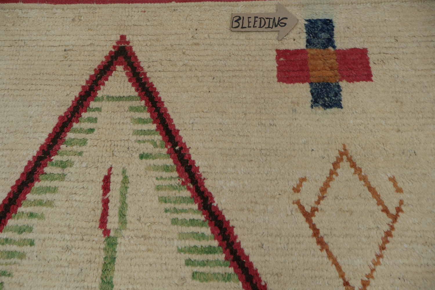 Minimalist Tribal Ivory Moroccan Rug Featuring Geometric and Linear Designs 6x10 ft