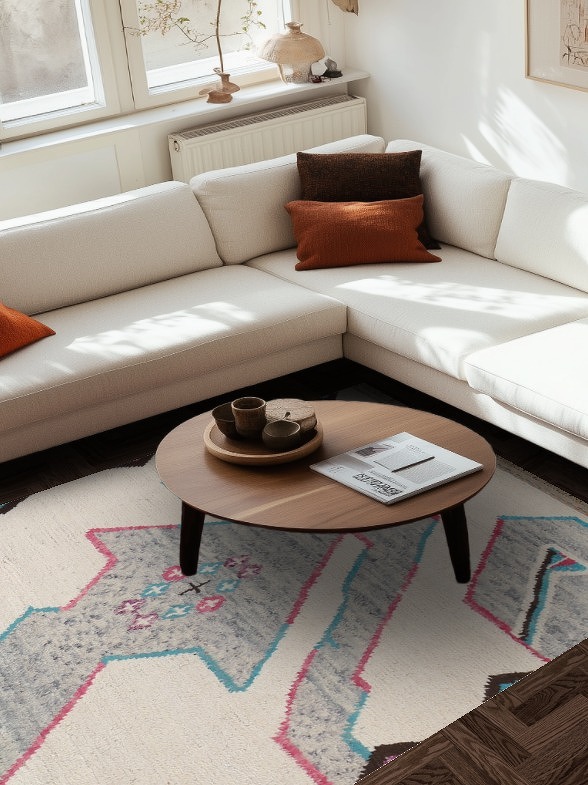 Tribal Moroccan Wool Area Rug 6x10