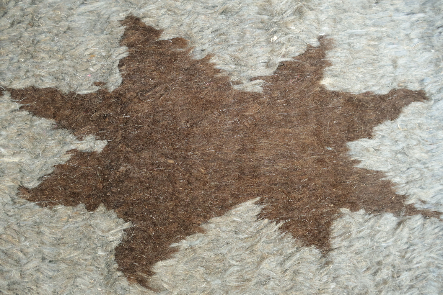 Rustic Charm: Brown and Beige Artistic Floor Abstract Wool Rug 6x9