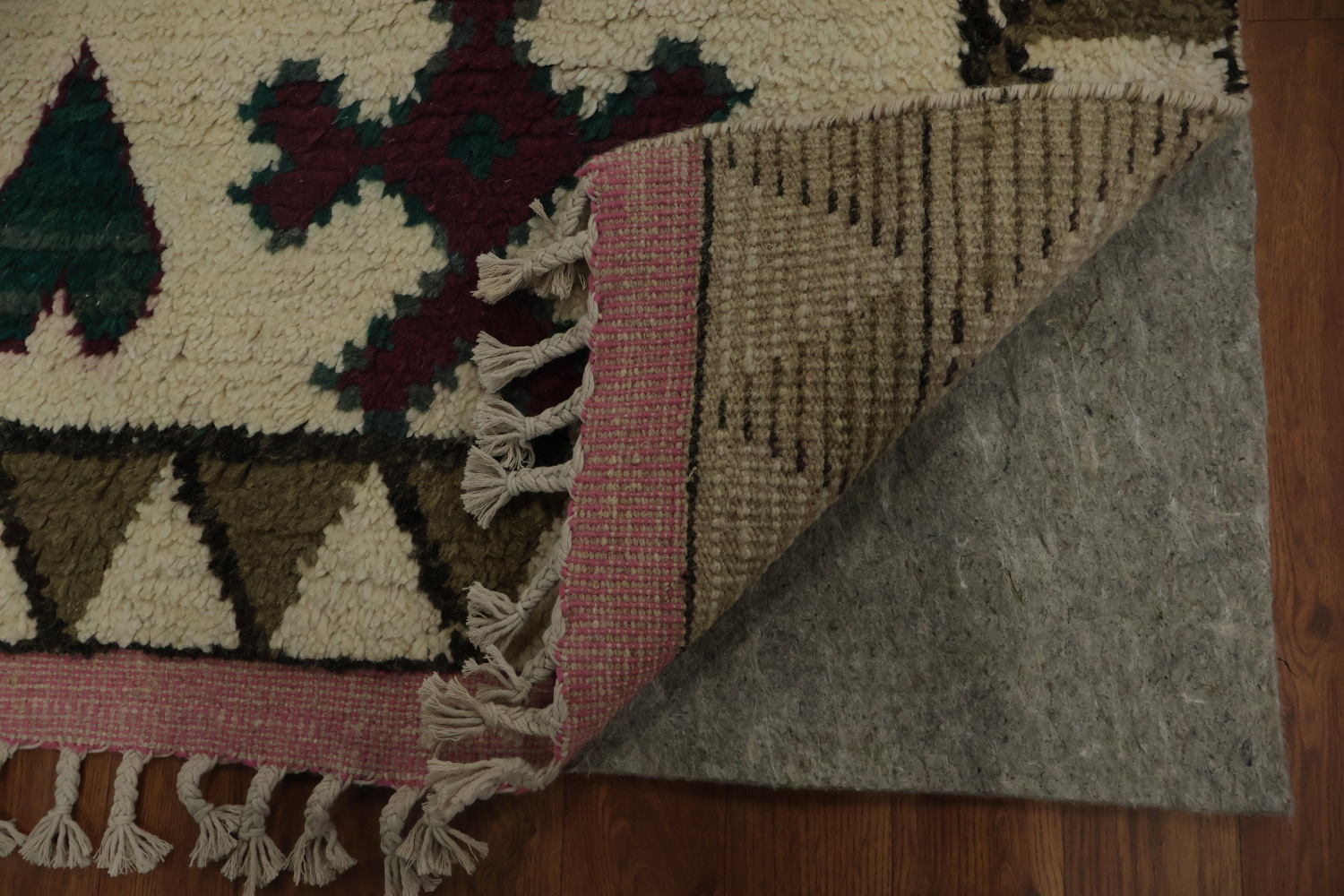 Timeless Moroccan Area Rug 9x12 with Colorful Geometric Motifs