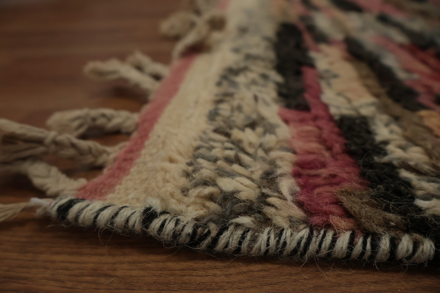 Handmade Moroccan Large Rug 10x15 Features Bold Geometric Design