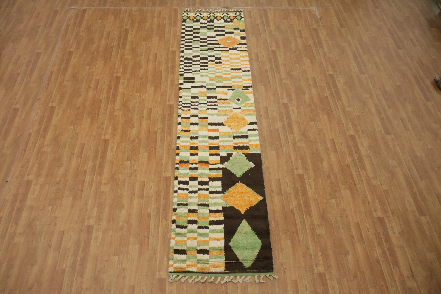 Tribal Moroccan Handmade Runner Rug 3x13