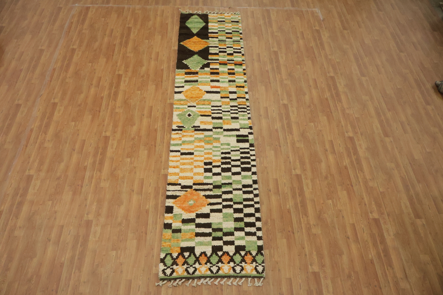 Tribal Moroccan Handmade Runner Rug 3x13