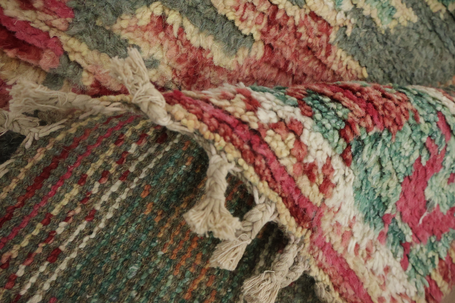 Geometric Moroccan Wool Runner Rug 3x17