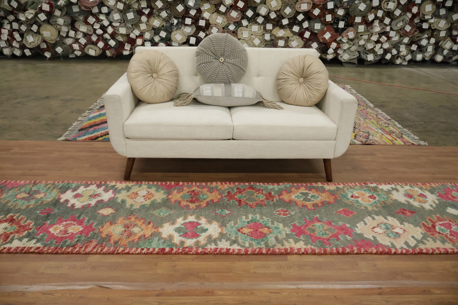 Geometric Moroccan Wool Runner Rug 3x17