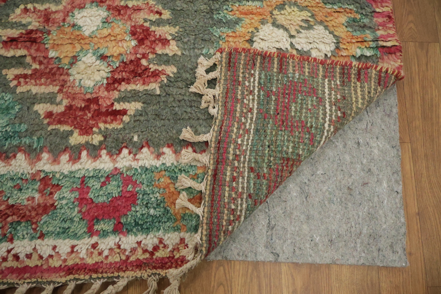 Geometric Moroccan Wool Runner Rug 3x17