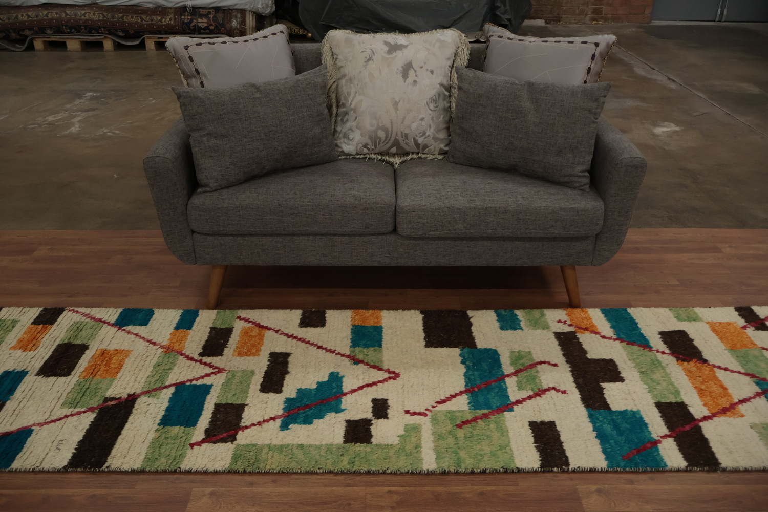Stylish Moroccan Runner Rug 3x13 with Bright Colors and Patterns