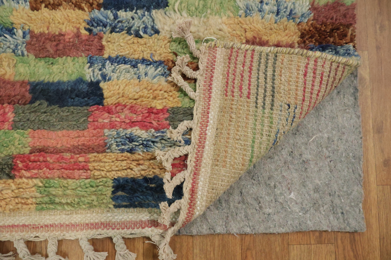 Handmade Moroccan Wool Runner Rug 3x11