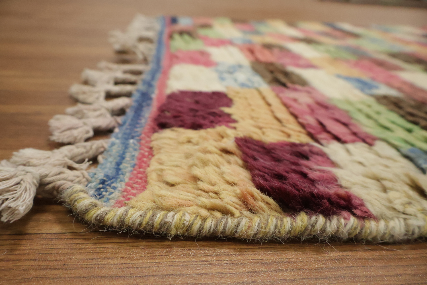 Handmade Moroccan Wool Runner Rug 3x11