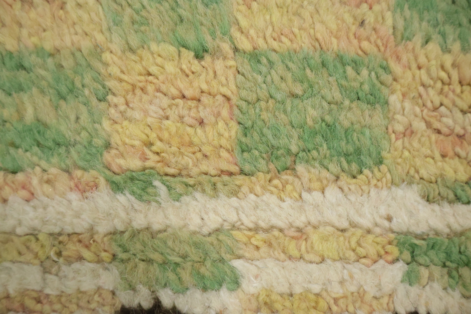 Checkered Moroccan Wool Runner Rug 3x12