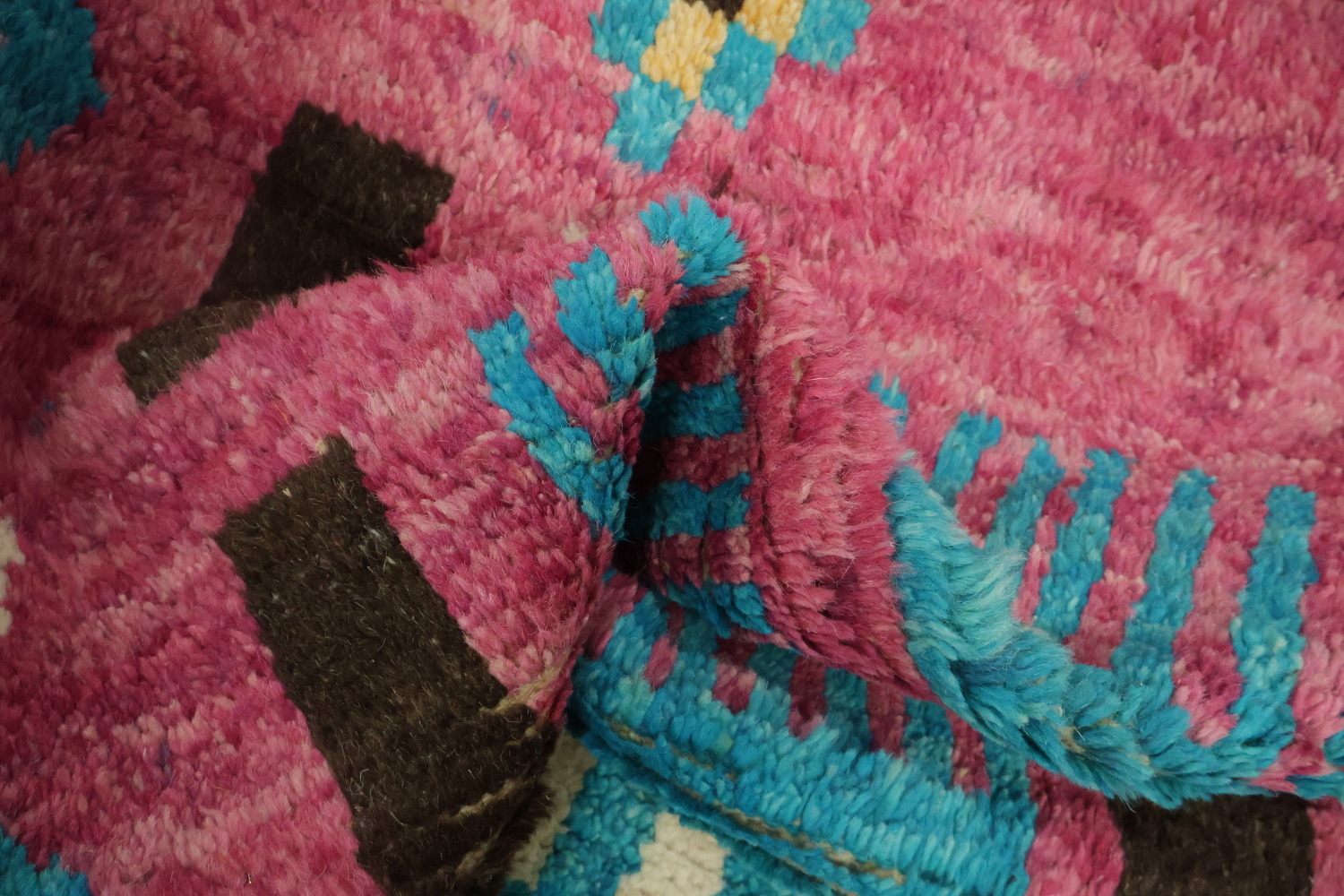 Tribal Moroccan Handmade Runner Rug 3x14