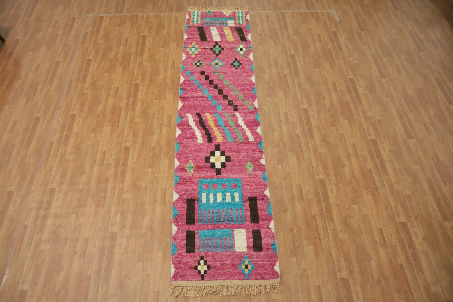 Tribal Moroccan Handmade Runner Rug 3x14