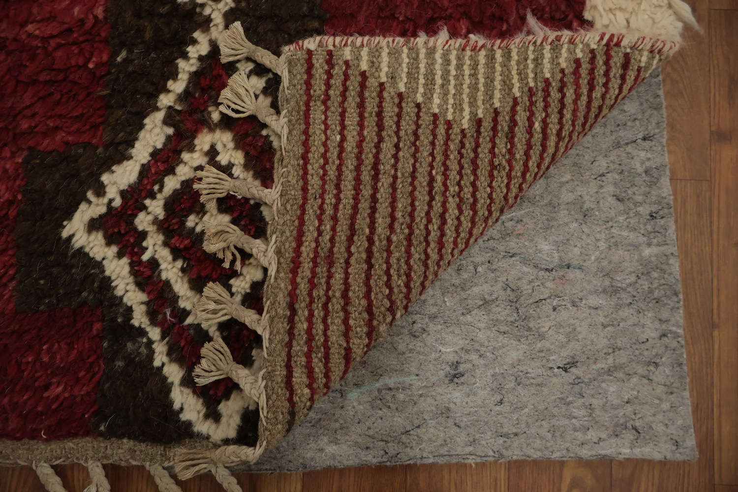 Handmade Moroccan Wool Runner Rug 3x12