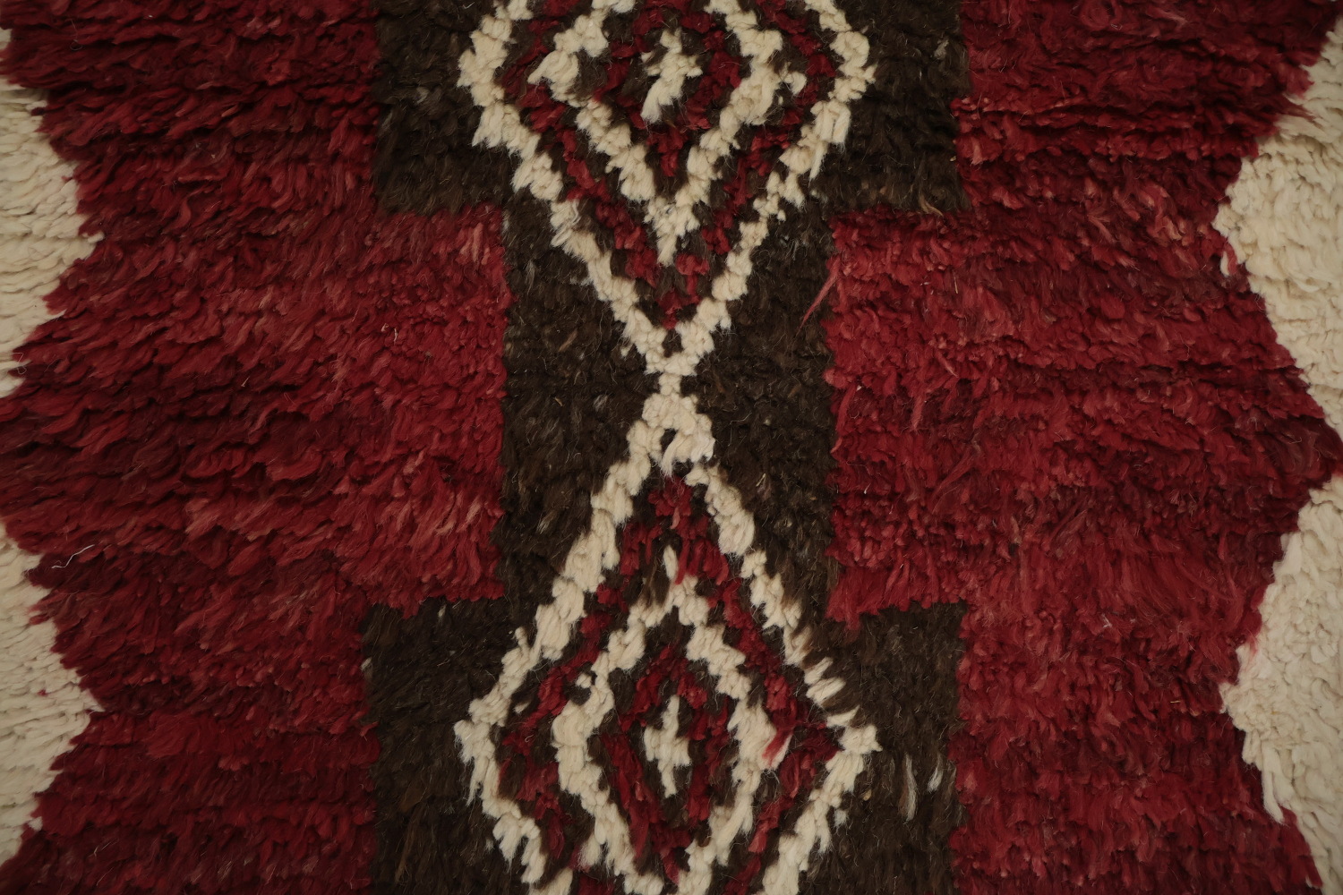 Handmade Moroccan Wool Runner Rug 3x12