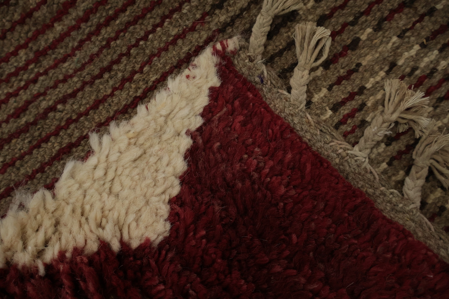 Handmade Moroccan Wool Runner Rug 3x12