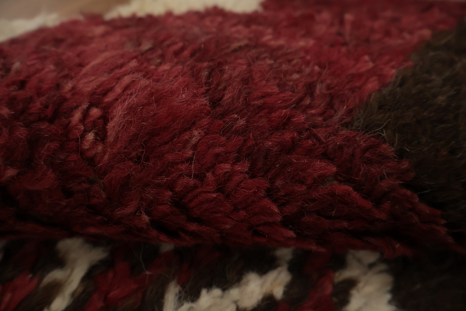 Handmade Moroccan Wool Runner Rug 3x12