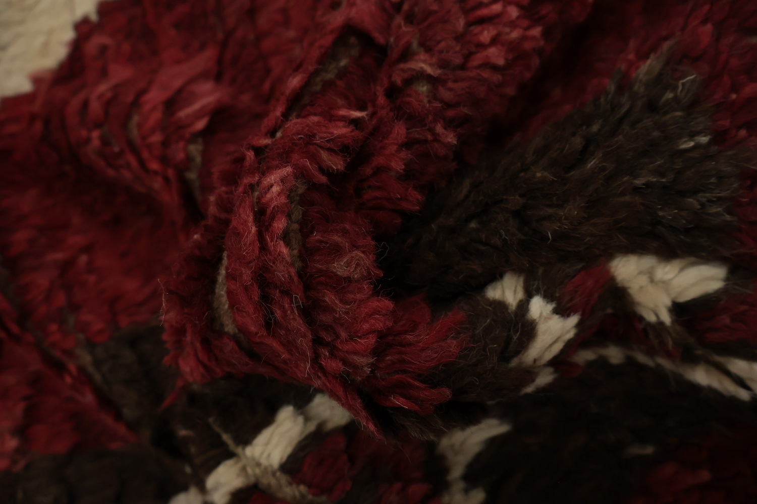 Handmade Moroccan Wool Runner Rug 3x12