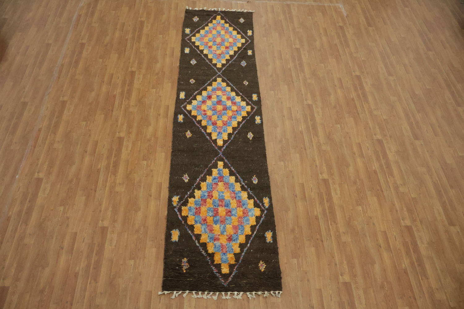 Geometric Moroccan Oriental Runner Rug 3x13