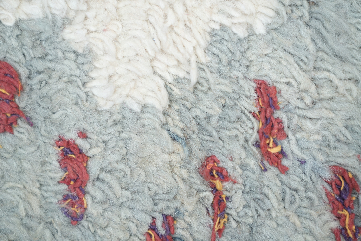 Contemporary Moroccan Off-White Rug with Bold Abstract Black and White Design 3x13 ft