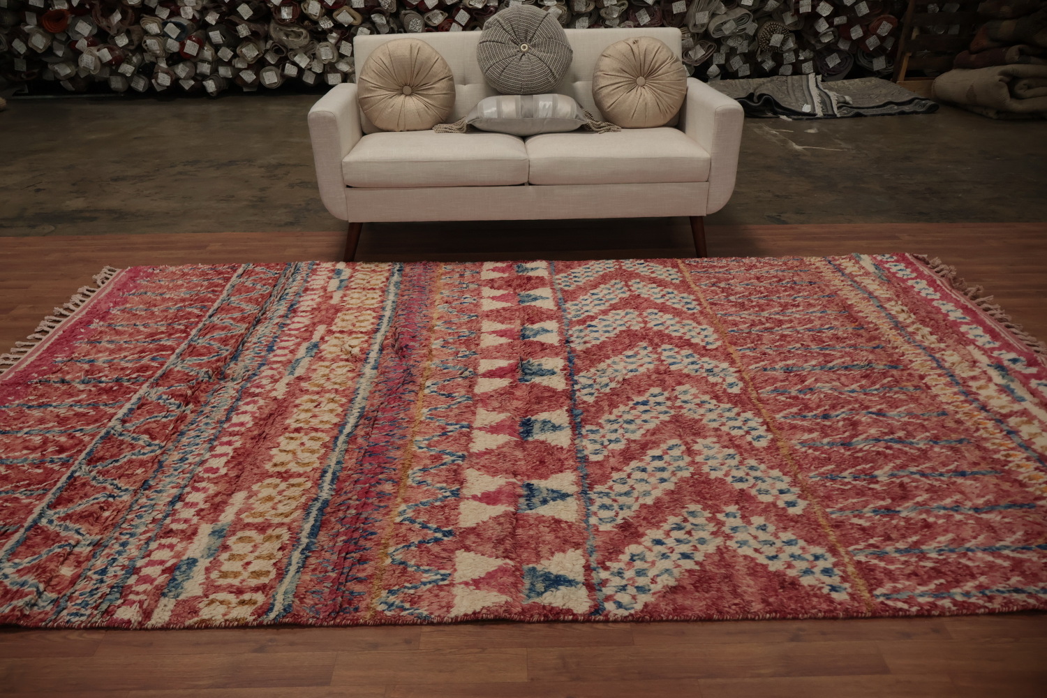 Warm and Inviting Boho Moroccan Handmade Area Rug 7x11 for Any Room