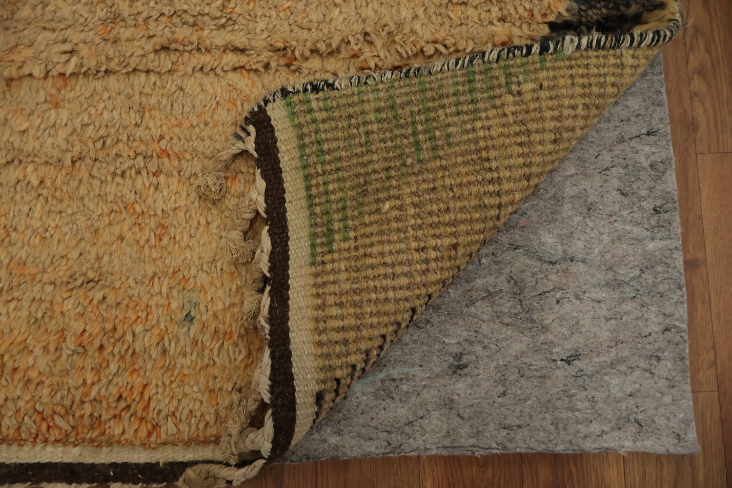 Elegant Chevron Moroccan Area Rug 9x13 with Earthy and Blue Hues