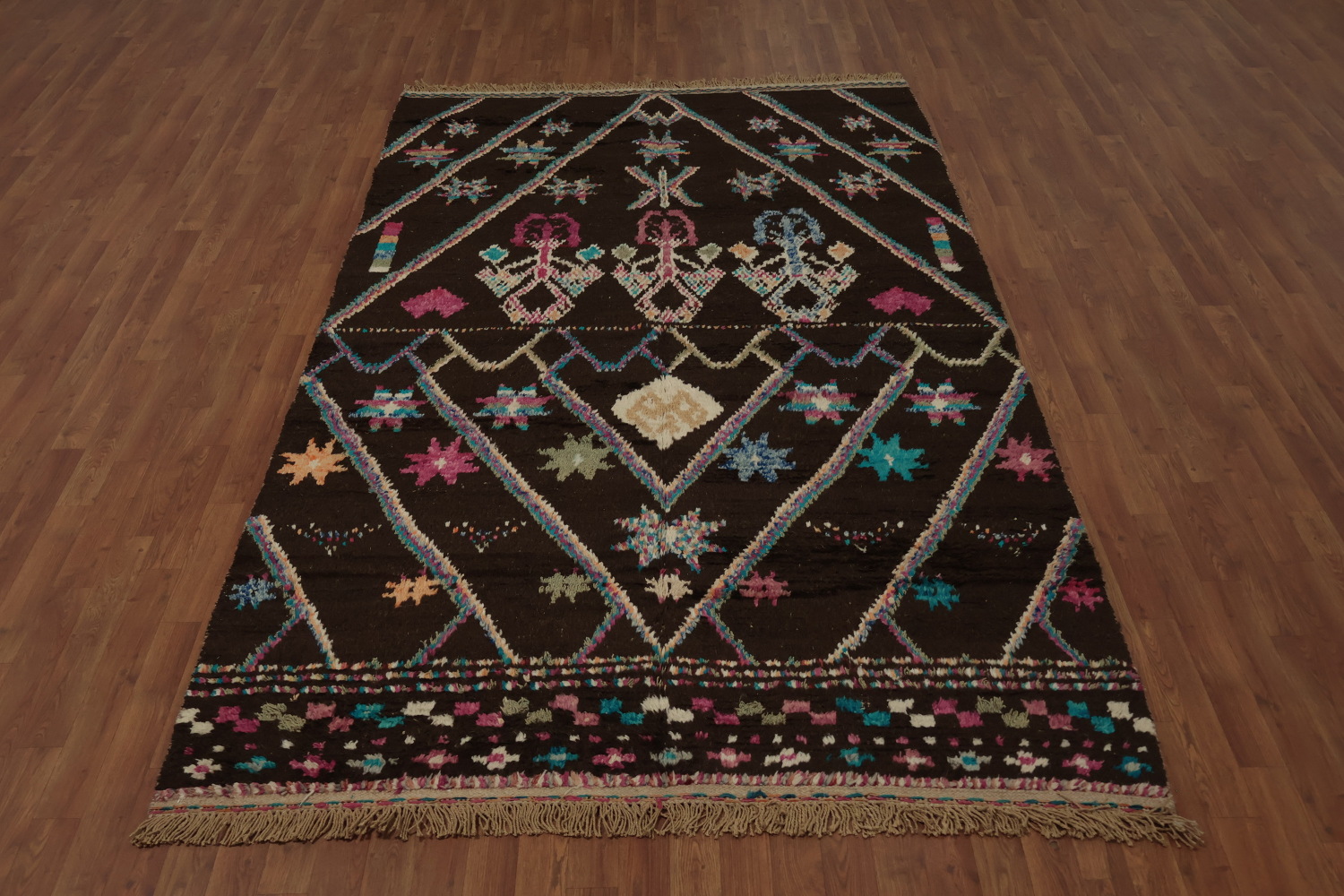 Tribal Moroccan Wool Area Rug 6x10