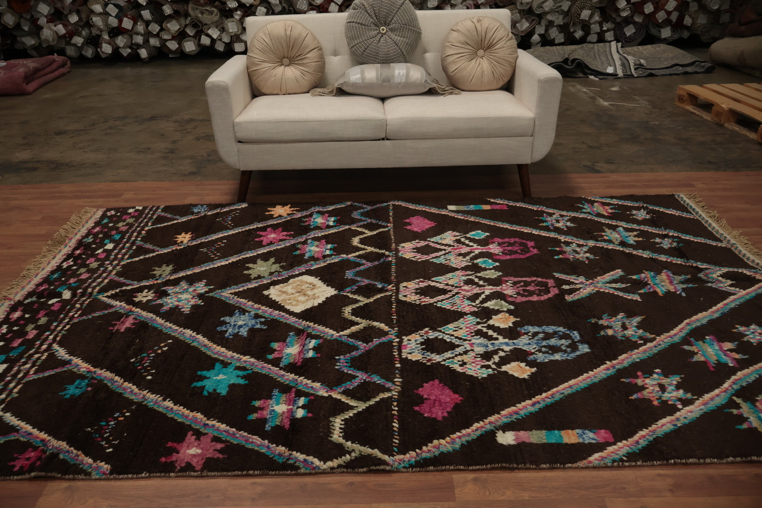 Tribal Moroccan Wool Area Rug 6x10