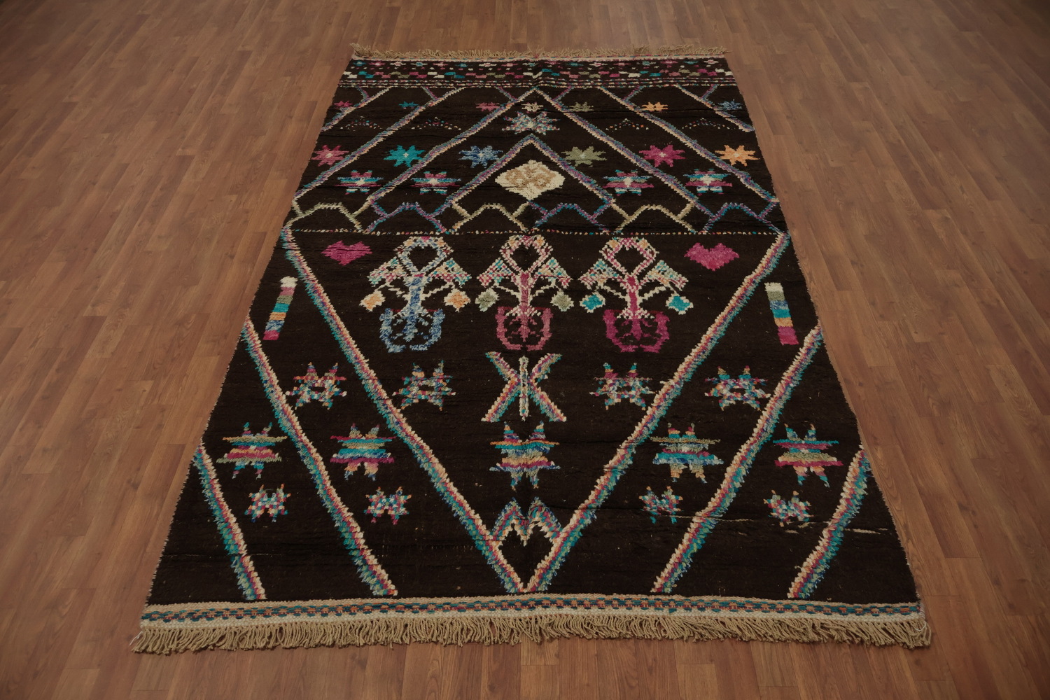 Tribal Moroccan Wool Area Rug 6x10