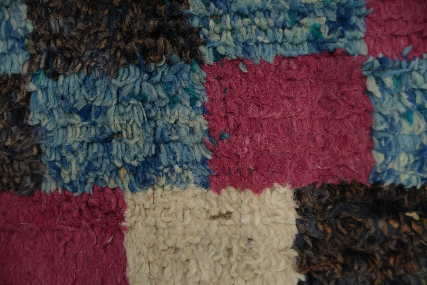 Eclectic Pixel Design Colorful Moroccan Wool Large Rug 10x15