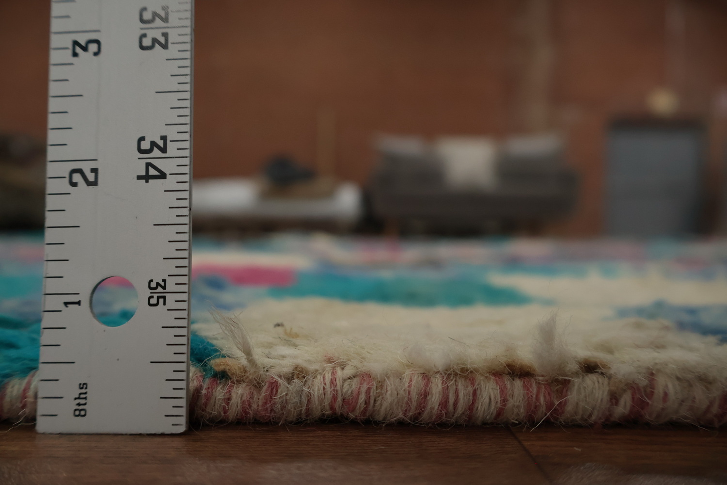 Eclectic Pixel Design Colorful Moroccan Wool Large Rug 10x15