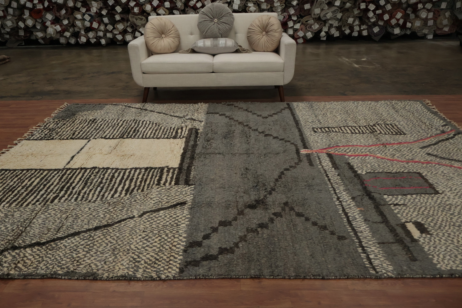 Moroccan Large Area Rug 9x12 with Unique Geometric Patterns