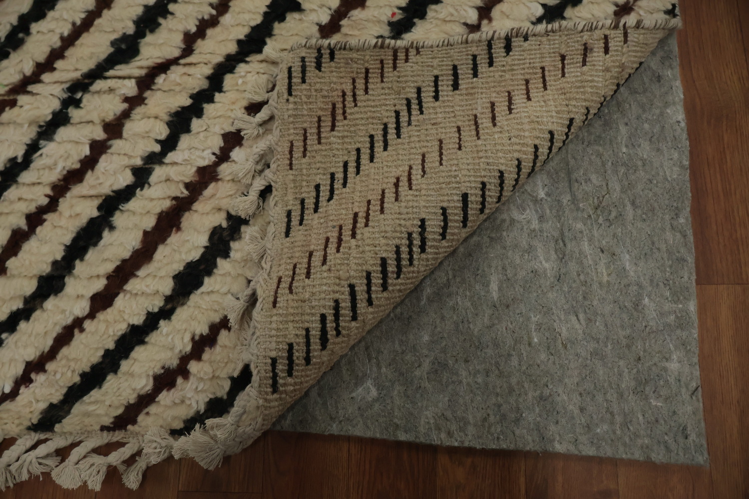 Earthy Tone Moroccan Handmade Large Rug 10x14 with Tribal Motifs