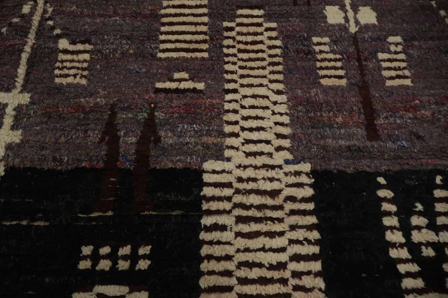 Earthy Tone Moroccan Handmade Large Rug 10x14 with Tribal Motifs