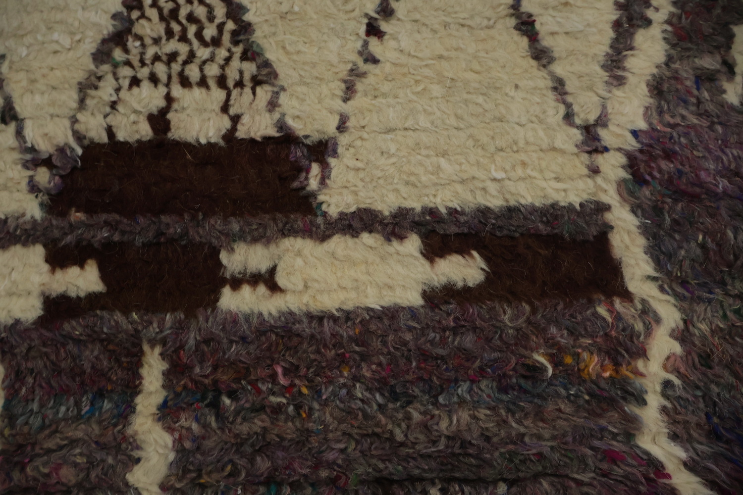 Earthy Tone Moroccan Handmade Large Rug 10x14 with Tribal Motifs