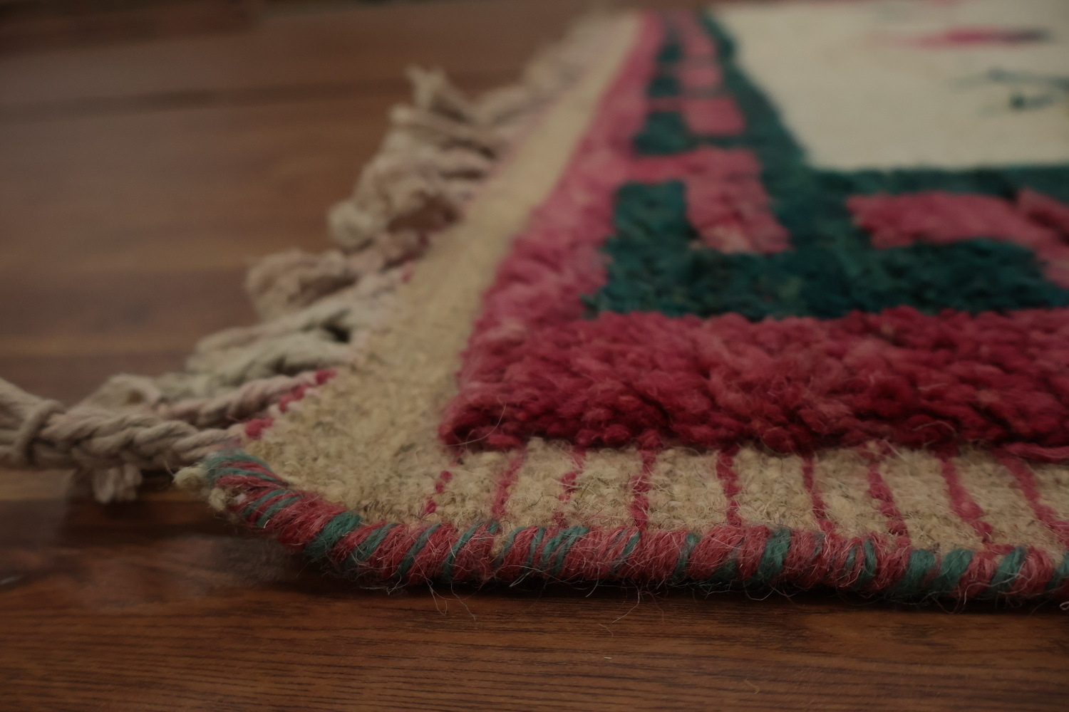 Handcrafted Moroccan Wool Area Rug 6x9 Geometric Design