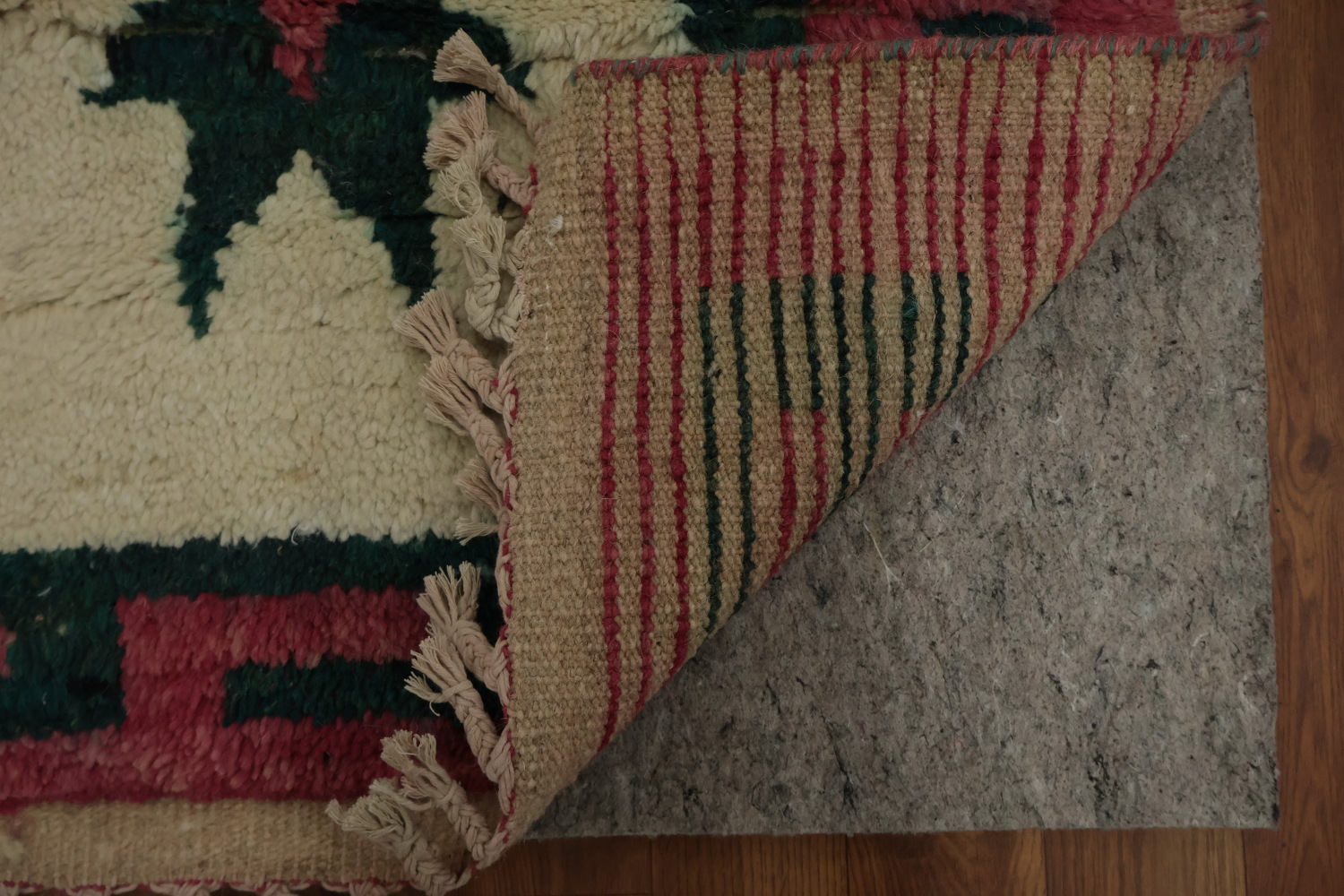 Handcrafted Moroccan Wool Area Rug 6x9 Geometric Design