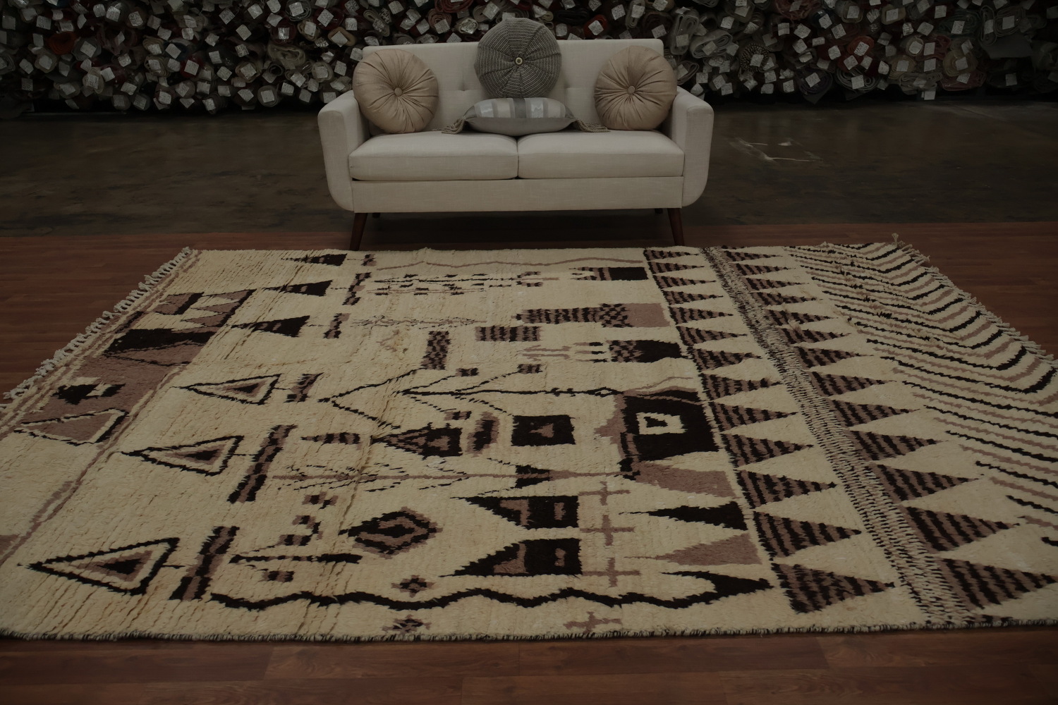 Geometric Moroccan Wool Area Rug 8x10