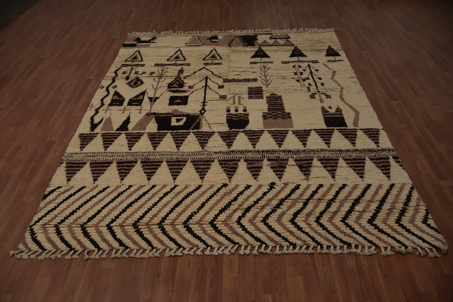 Geometric Moroccan Wool Area Rug 8x10